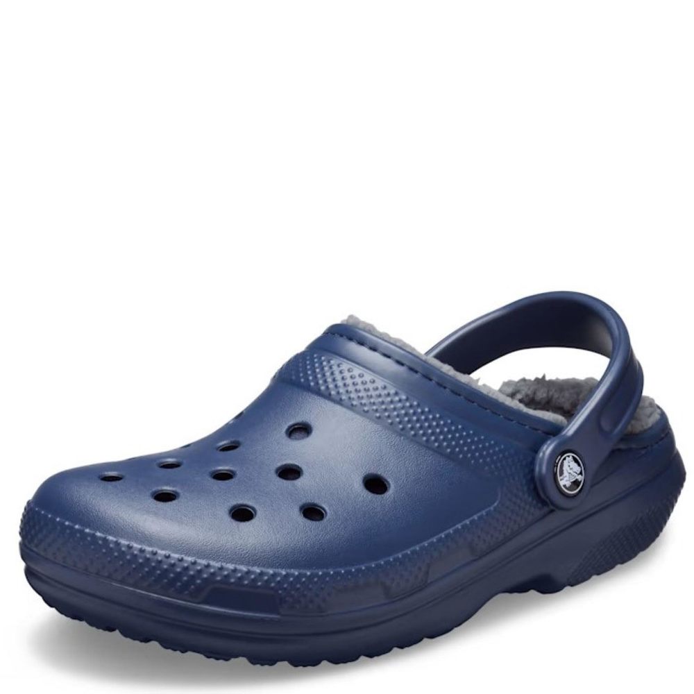 CROCS UNISEX-ADULT CLASSIC LINED CLOG,NAVY/CHARCOAL, 11 WOMEN/9 MEN